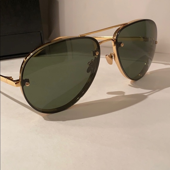 LINDA FARROW 18K GOLD AVIATORS - Picture 5 of 13